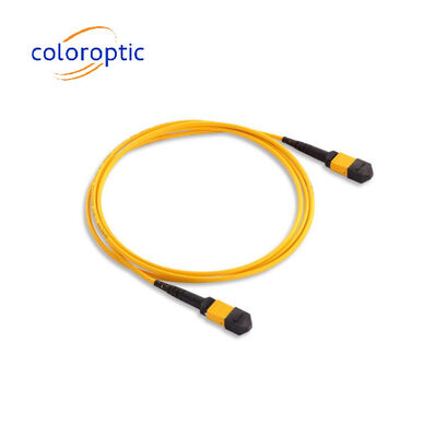 MTP / MPO Cable a fibra ottica gialla per applicazioni 40G / 100G