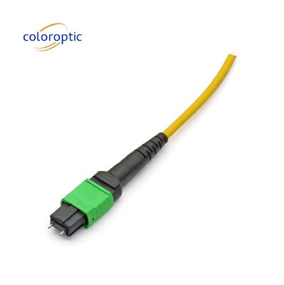 MTP / MPO Cable a fibra ottica gialla per applicazioni 40G / 100G