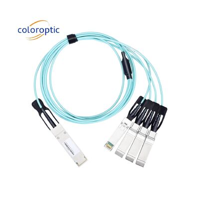 Cable AOC DAC attivo da 40G QSFP+ a 4 SFP+ 10G Cable di rottura ottica 24AWG