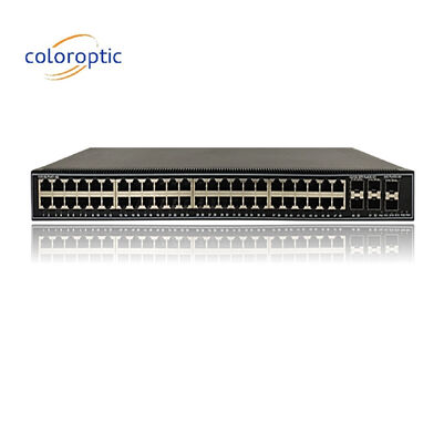 48 porte Gigabit Poe Switch QoS 10/100/1000M POE, 6*10GE Porti SFP+