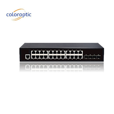 3 strato 24 porte Core Network Switch 10/100/1000M 4*GE SFP Ethernet Uplink