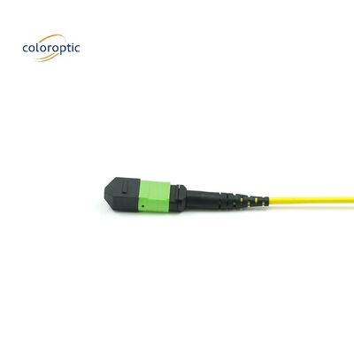 1m Multi Fiber Push On MPO Patch Cord con giacca in PVC Aqua Color