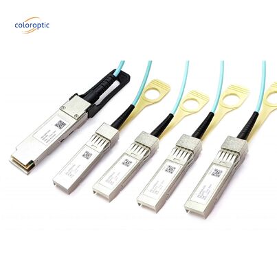 InfiniBand e Ethernet cavo ottico attivo 100G QSFP28 Breakout a 4xSFP28 AOC