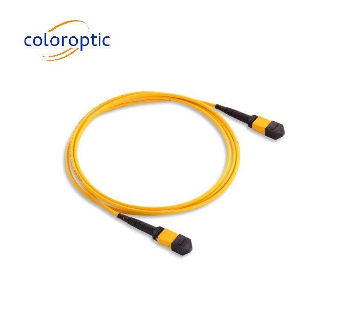 MTP / MPO Cable a fibra ottica gialla per applicazioni 40G / 100G