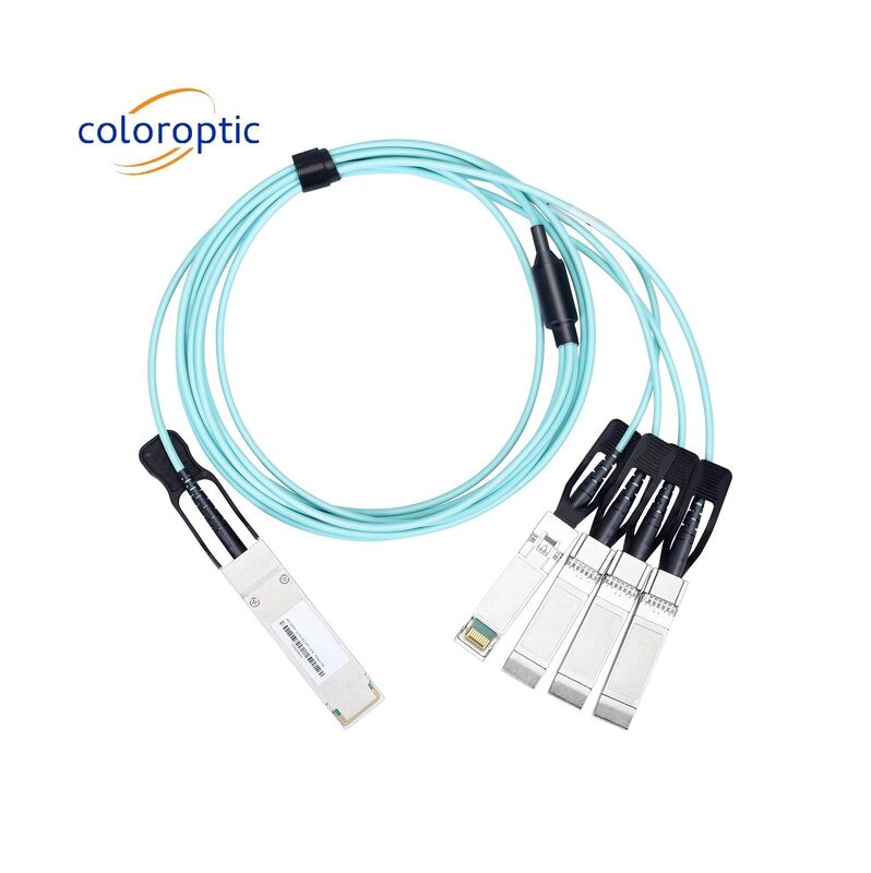 Cable AOC DAC attivo da 40G QSFP+ a 4 SFP+ 10G Cable di rottura ottica 24AWG