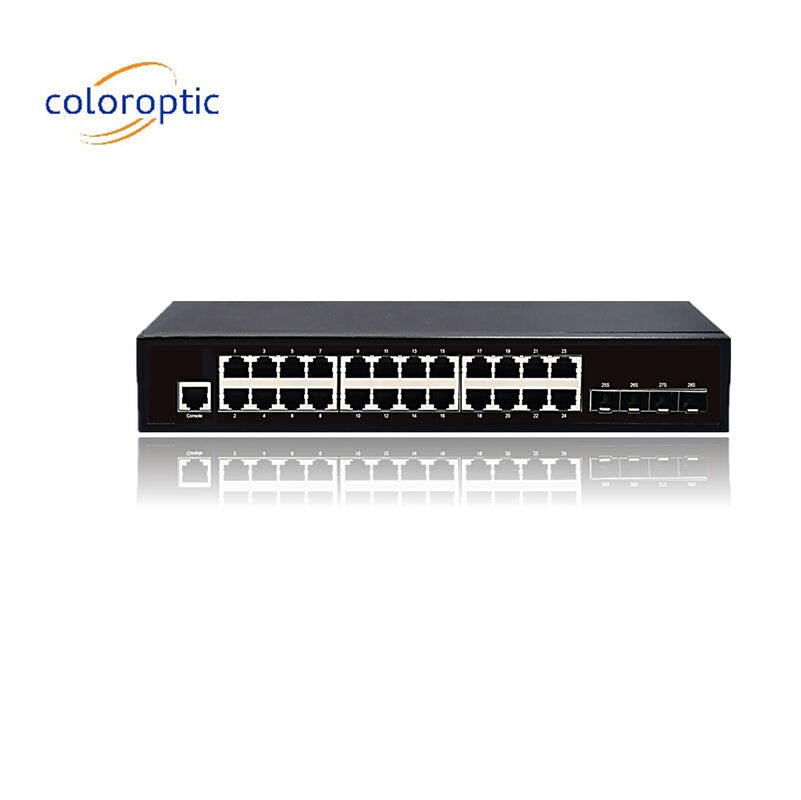 3 strato 24 porte Core Network Switch 10/100/1000M 4*GE SFP Ethernet Uplink